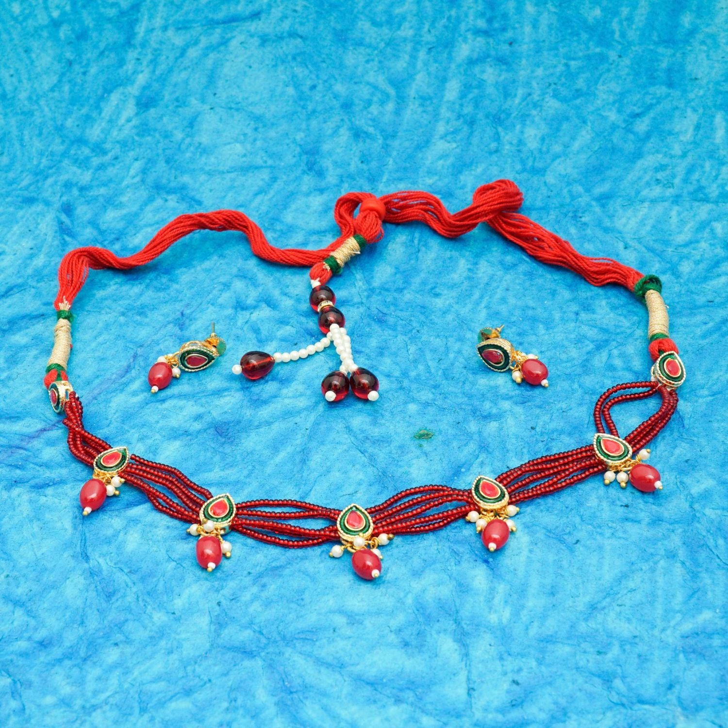 Rajasthani Bead Kanthi Choker Set for Women