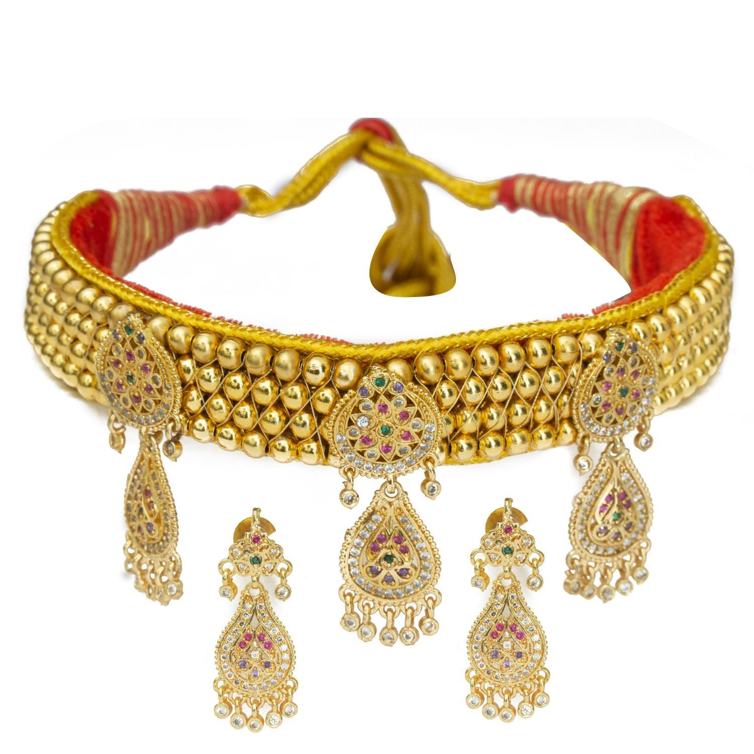 Rajasthani Bead Kanthi Choker Set for Women