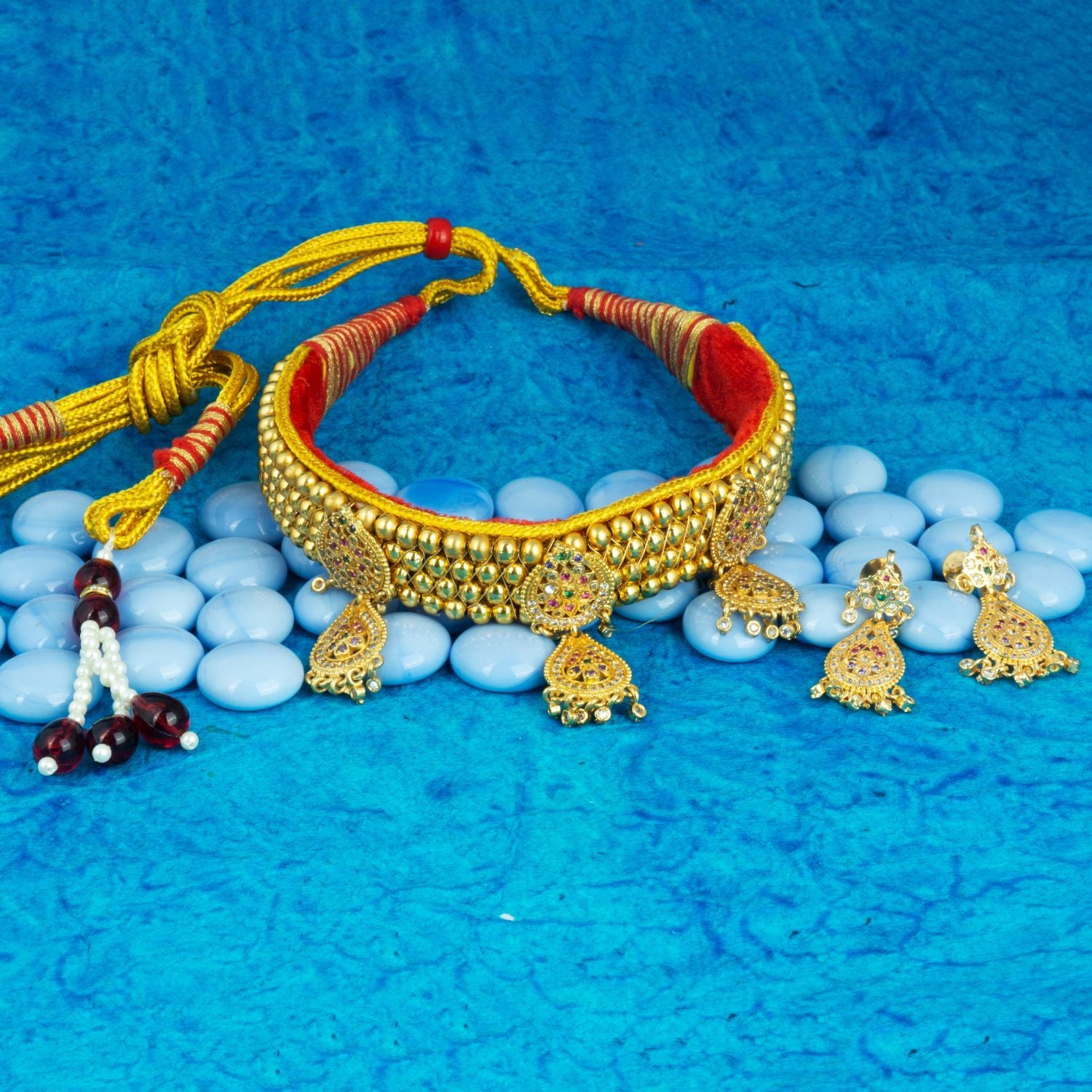 Rajasthani Bead Kanthi Choker Set for Women