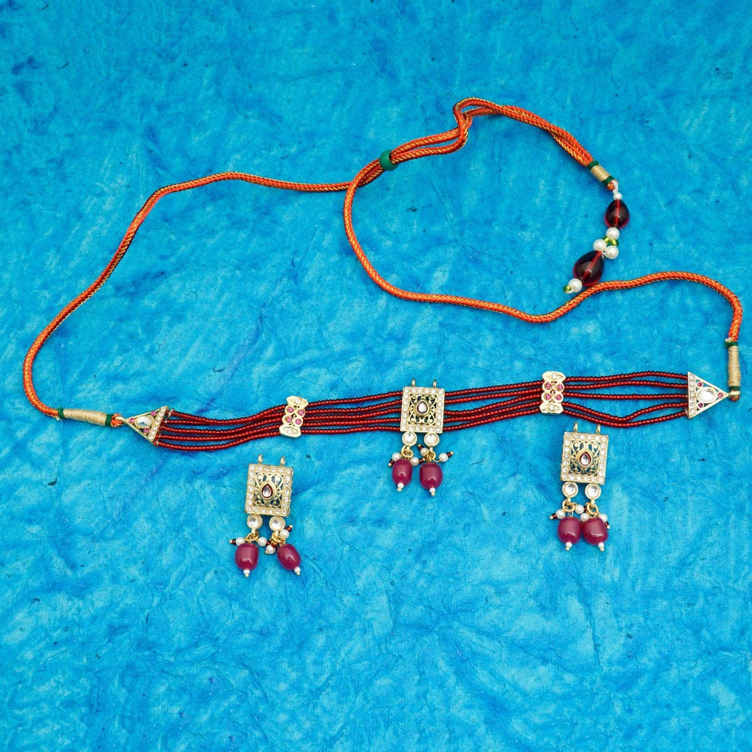 Rajasthani Bead Kanthi Choker Set for Women