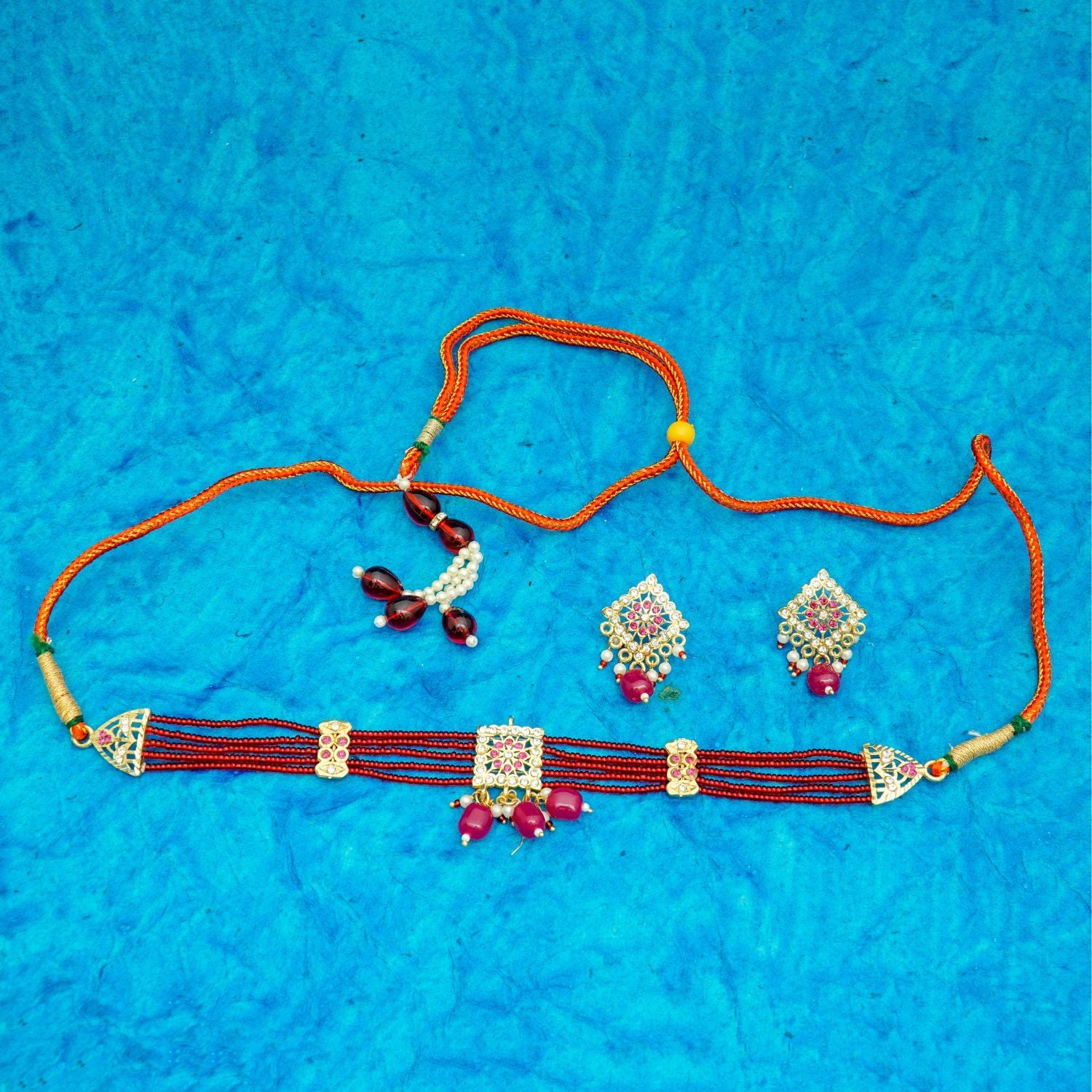 Rajasthani Bead Kanthi Choker Set for Women