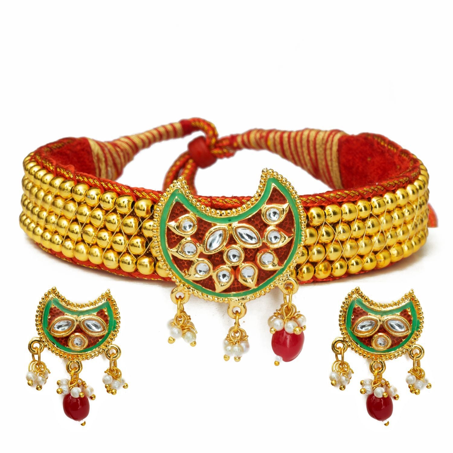 Rajasthani Bead Kanthi Choker Set for Women