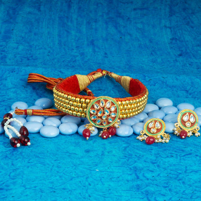 Rajasthani Bead Kanthi Choker Set for Women