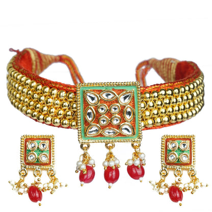 Rajasthani Bead Kanthi Choker Set for Women