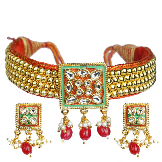 Rajasthani Bead Kanthi Choker Set for Women