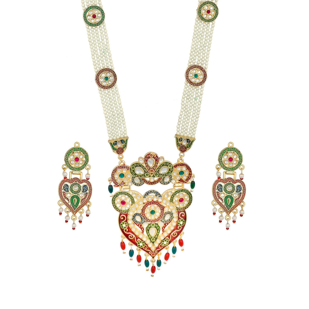 Ethnic Moti Chik Choker Set for Girls and women – Meira Jewellery