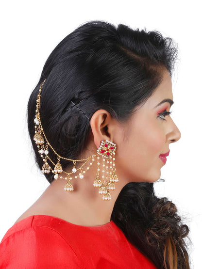 Fancy Bahubali Antique Long Chain Jhumki Earrings