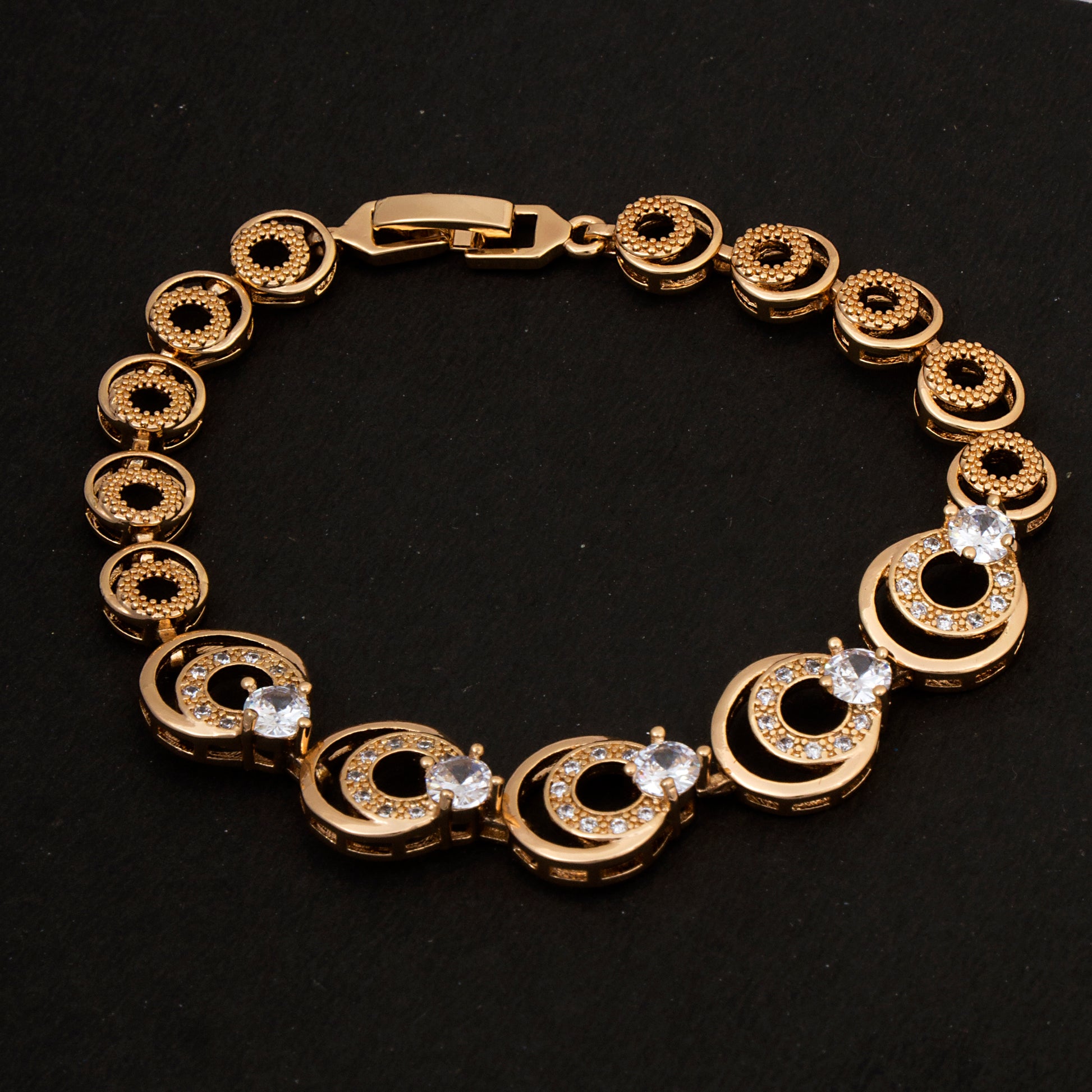 Rose Gold  American Diamond Designer Bracelet