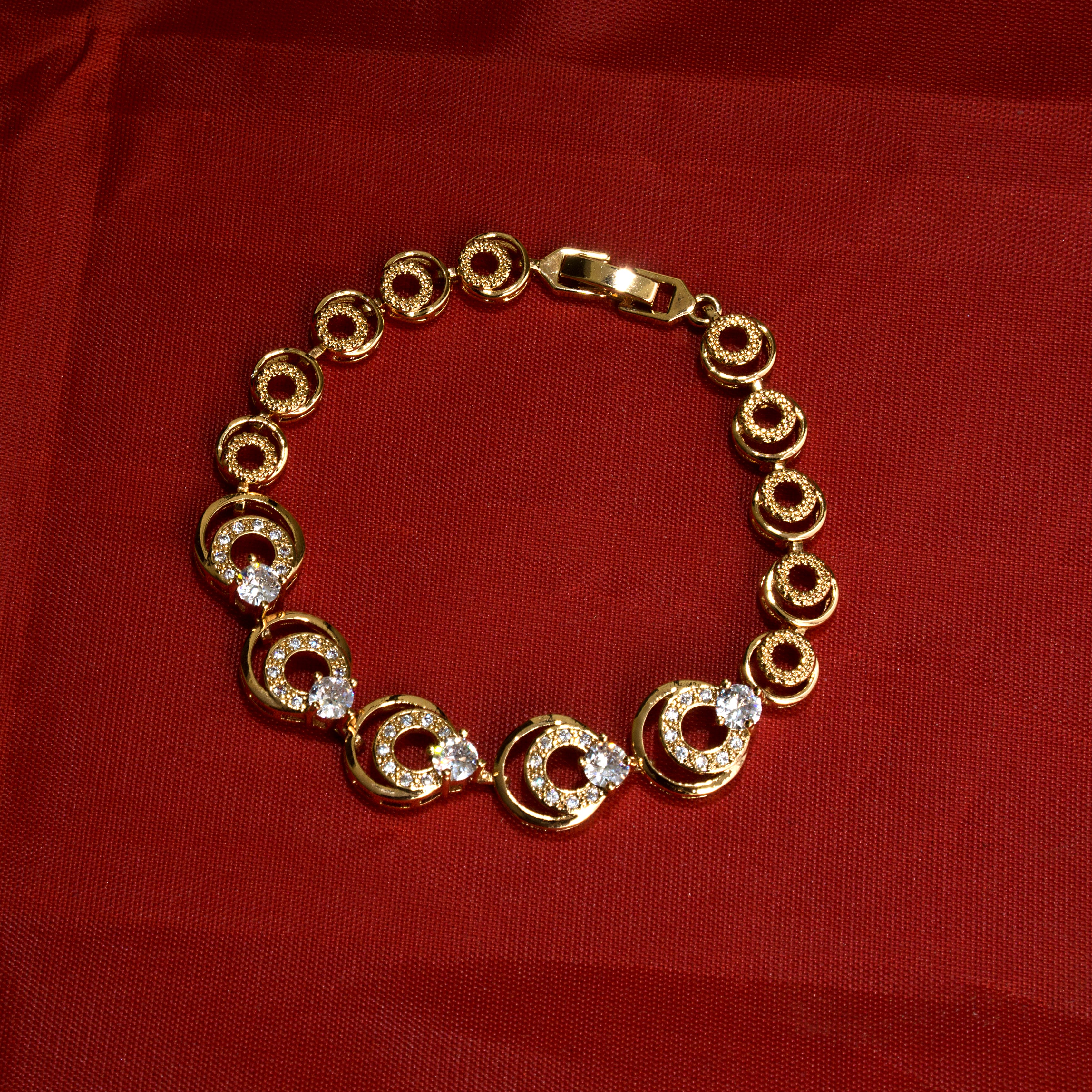Rose Gold  American Diamond Designer Bracelet