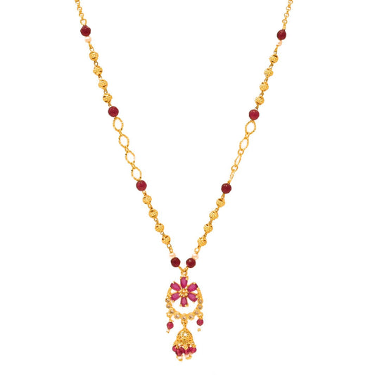 Eye Catchy Pink Color Gold Plated Dokiya