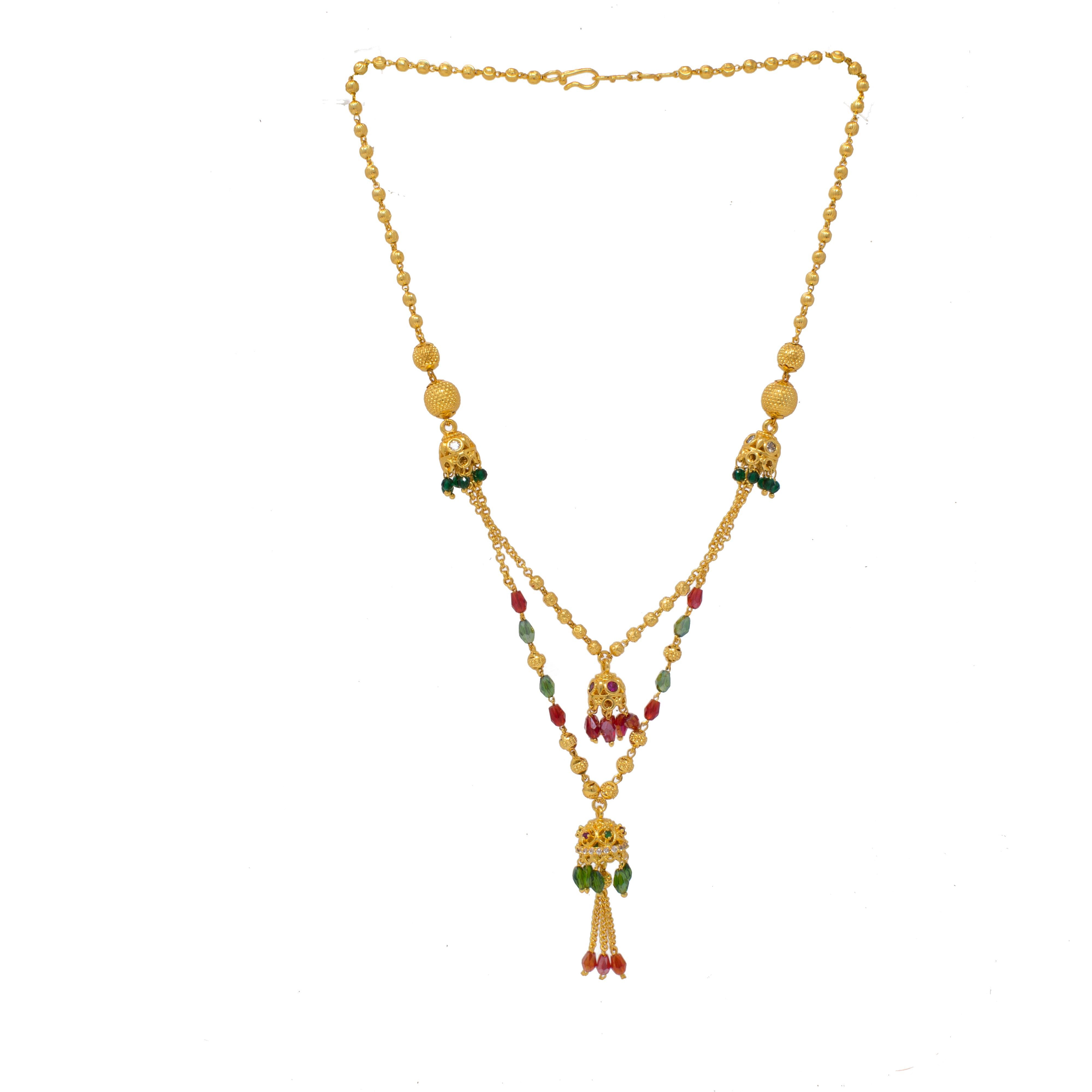 Stylish Gold Plated Multy Color Neck piece