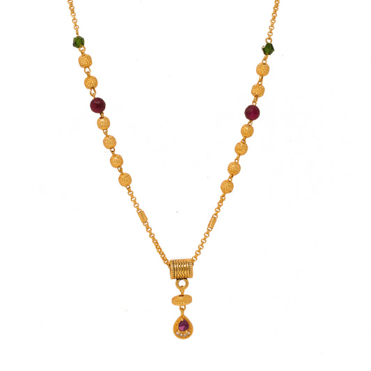 Fashionable Gold Plated Light Weight Neckpiece