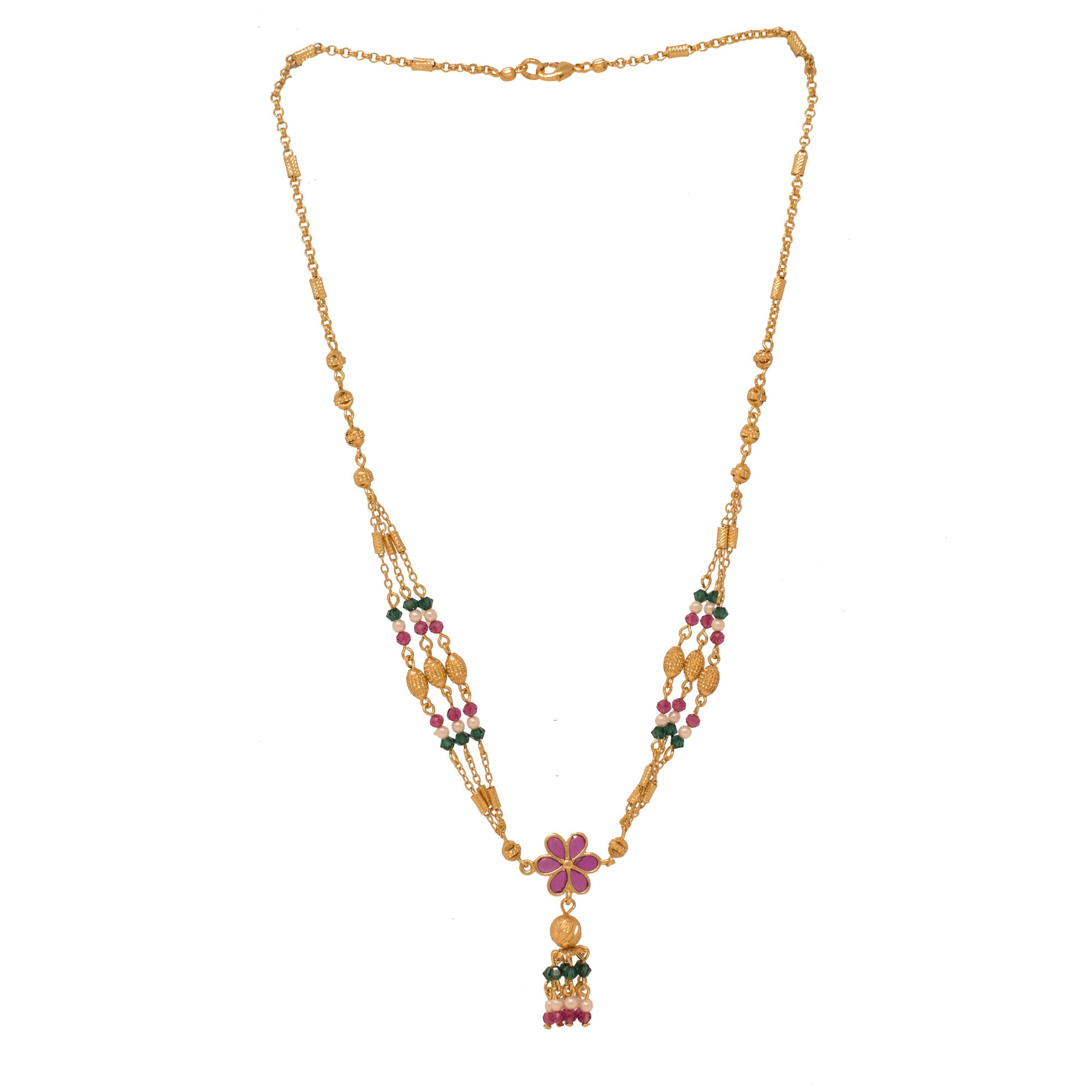 Stunning Gold Plated Multy Color Neckpiece