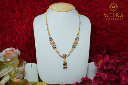 Stunning Gold Plated Multy Color Neckpiece