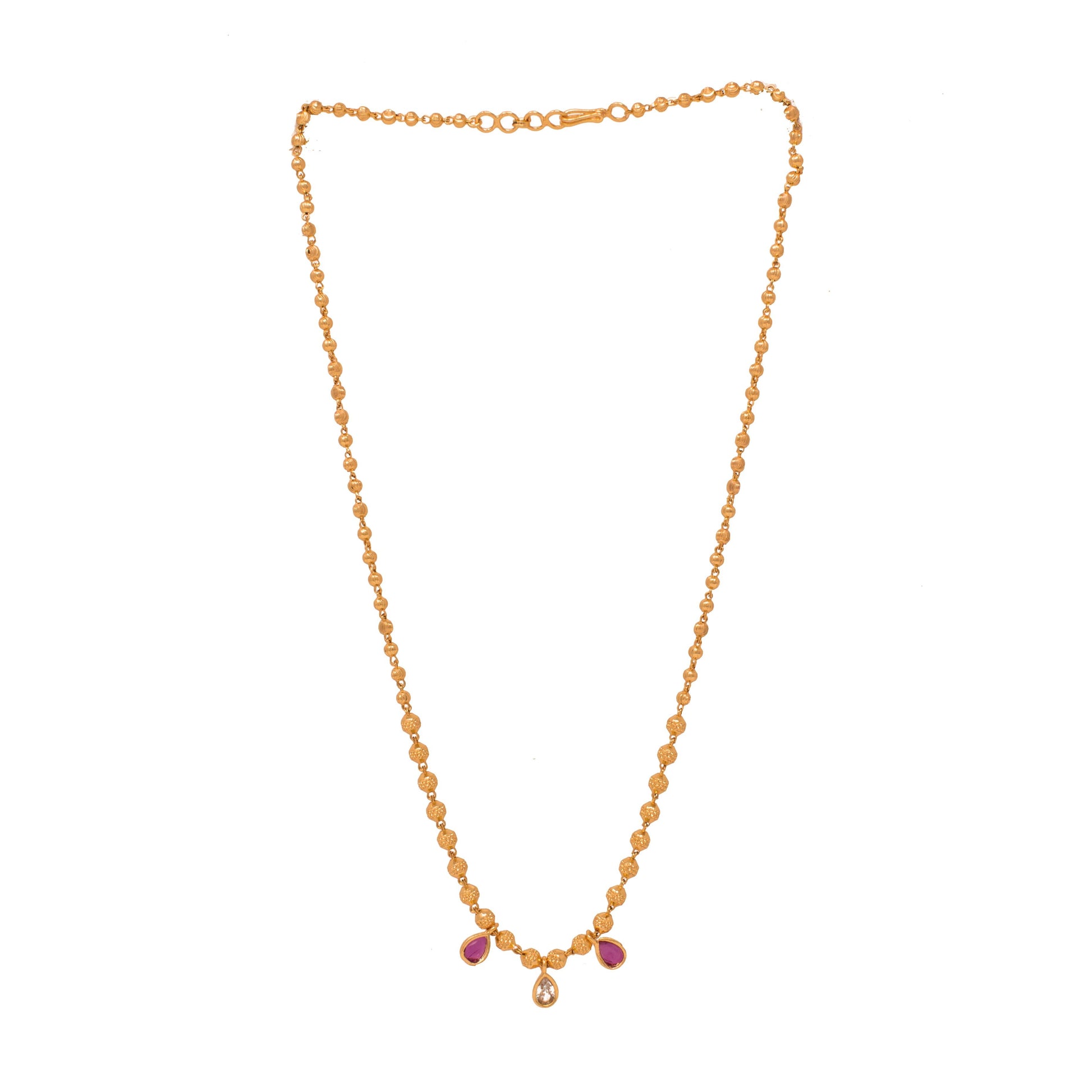 Fashionable Gold Plated Mala Design Chain Neck piece