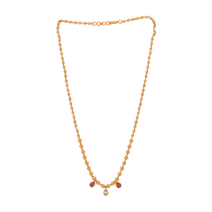 Fashionable Gold Plated Mala Design Chain Neck piece