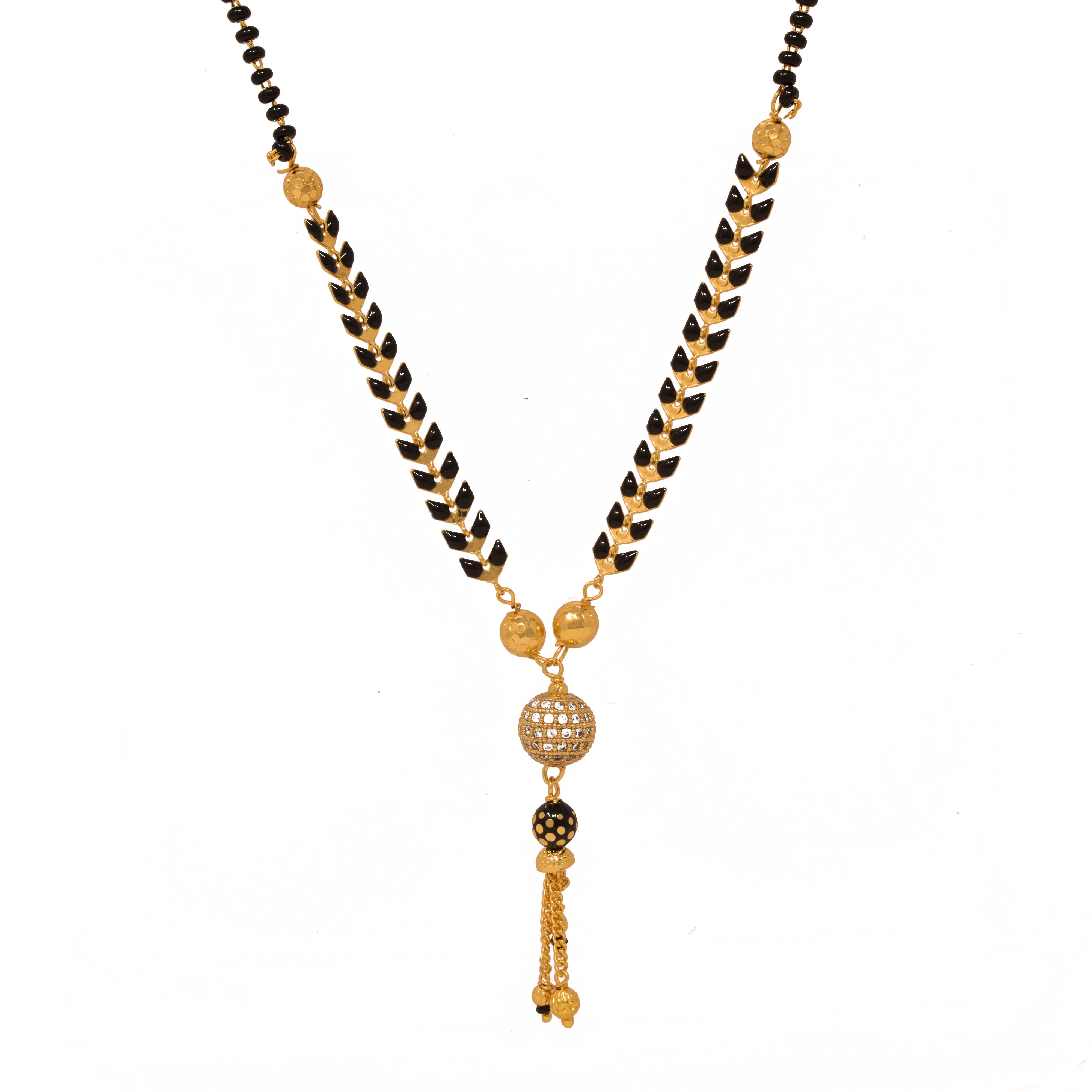 Astonish Gold Plated Solitaire Design Mangalsutra