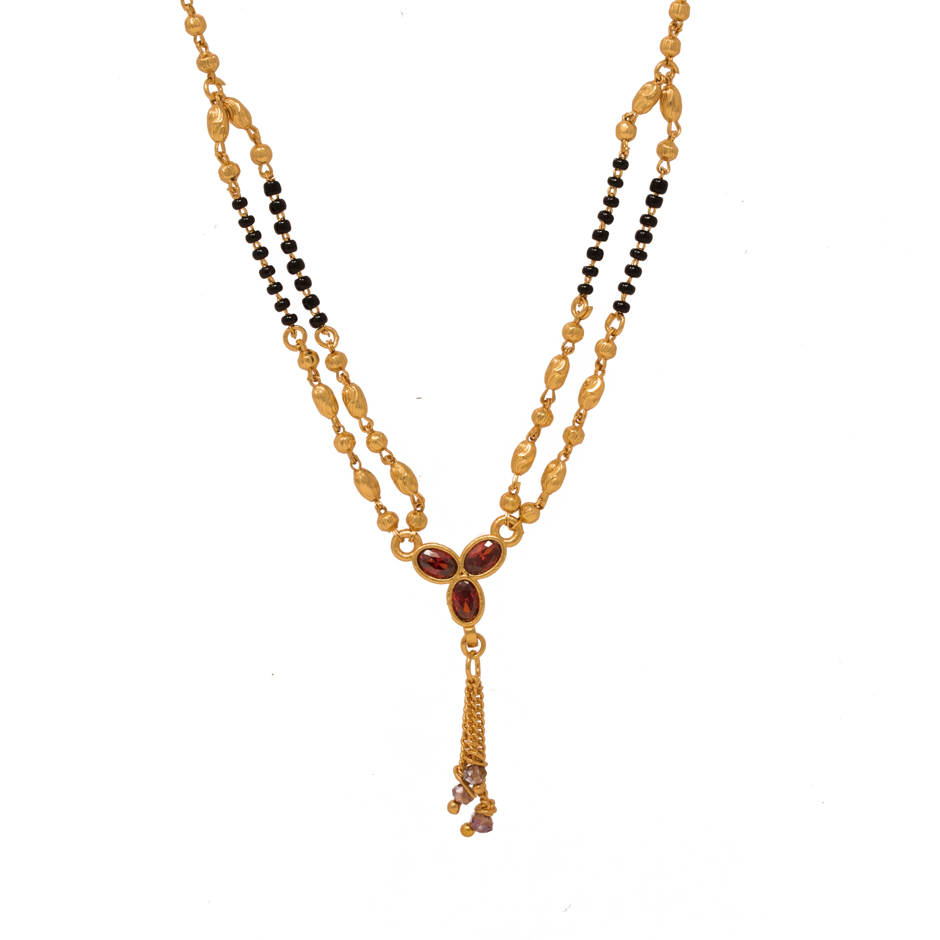 Ethnic Gold Plated Two String Mangalsutra