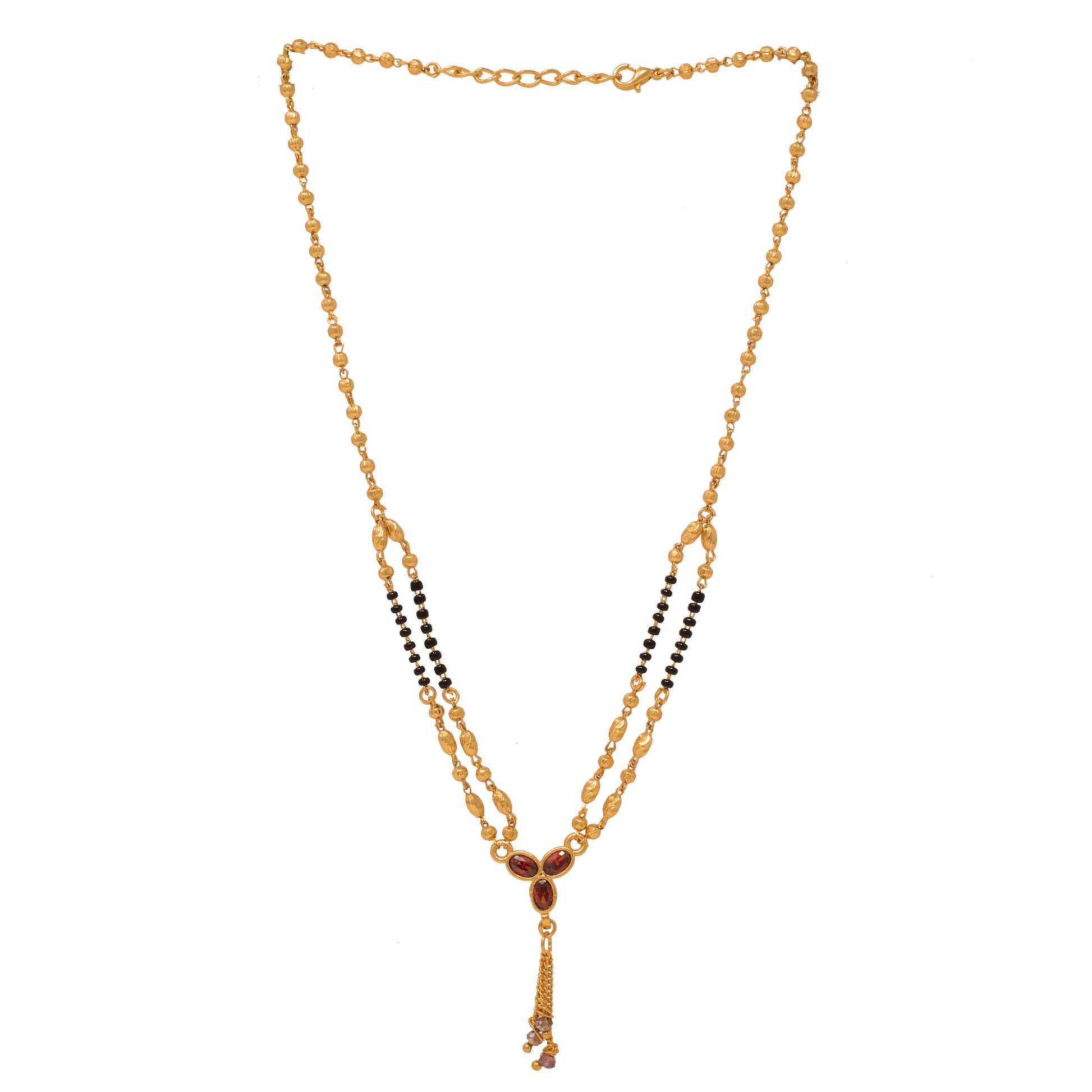 Ethnic Gold Plated Two String Mangalsutra