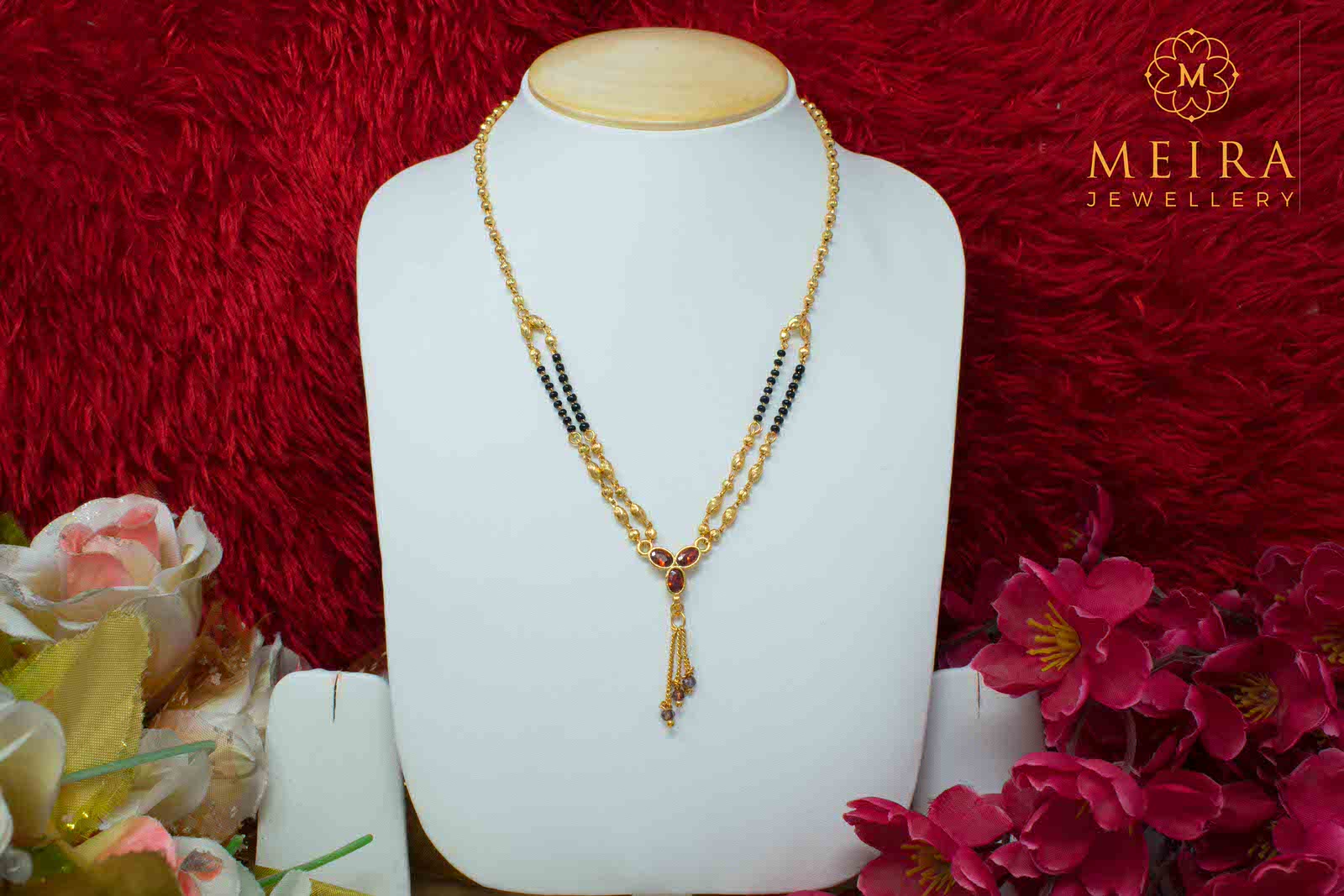 Ethnic Gold Plated Two String Mangalsutra