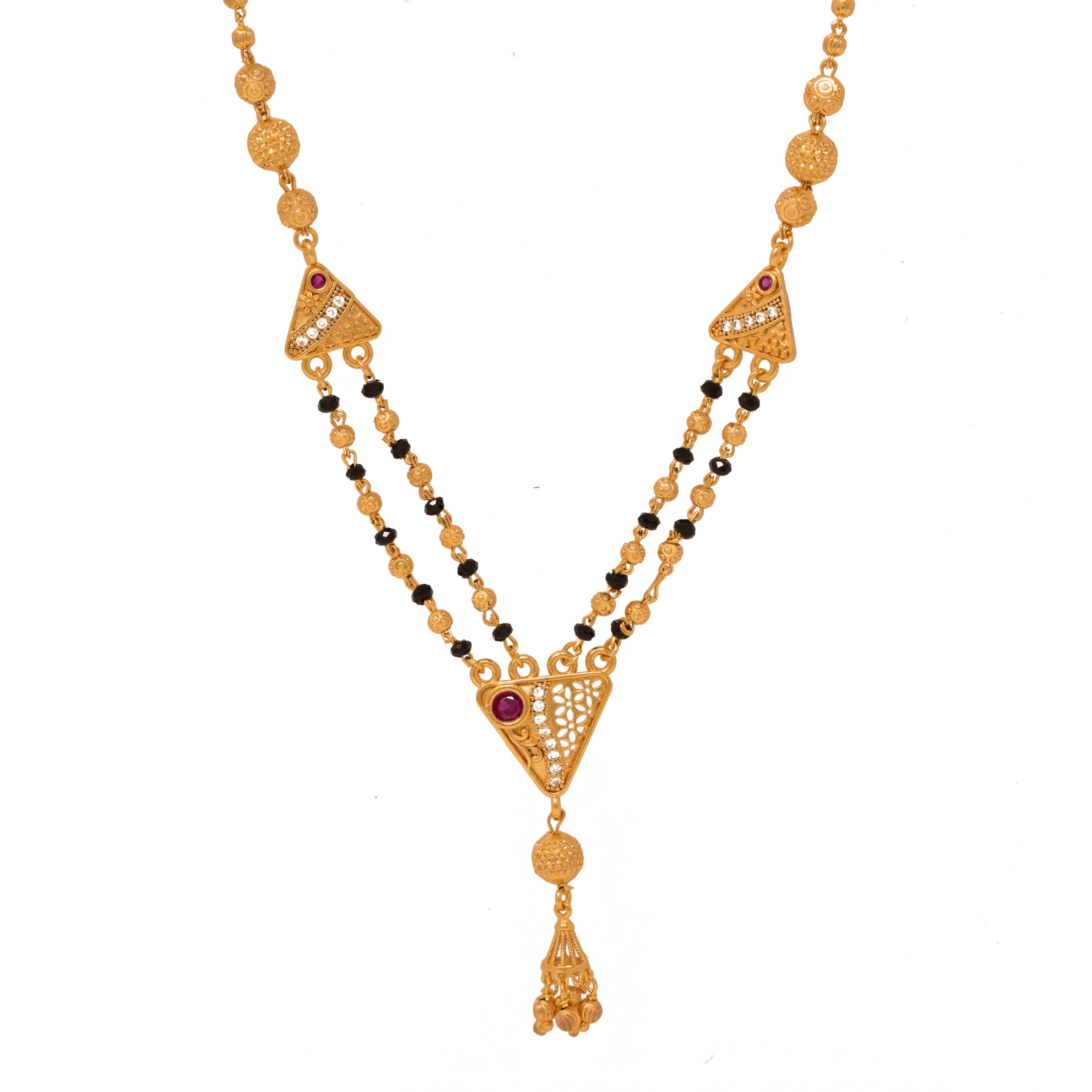 Fancy Gold Plated Multy String Mangalsutra