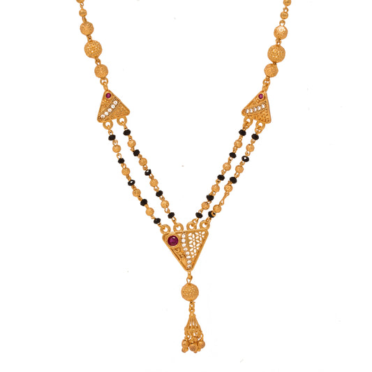 Fancy Gold Plated Multy String Mangalsutra