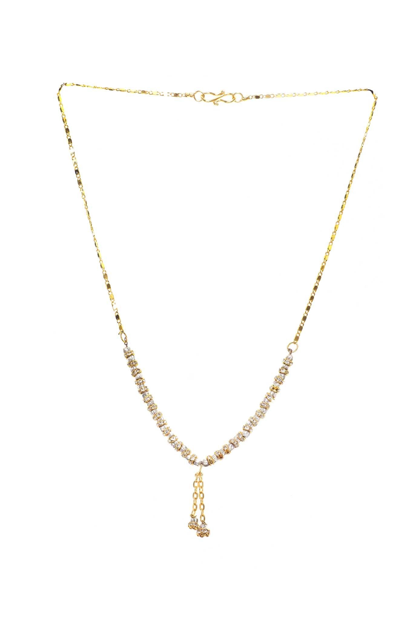 Indian Jewellery from Meira Jewellery:Chain Necklace,Trendy Golden Chain Necklace MJ-DOK-HD-071BG
