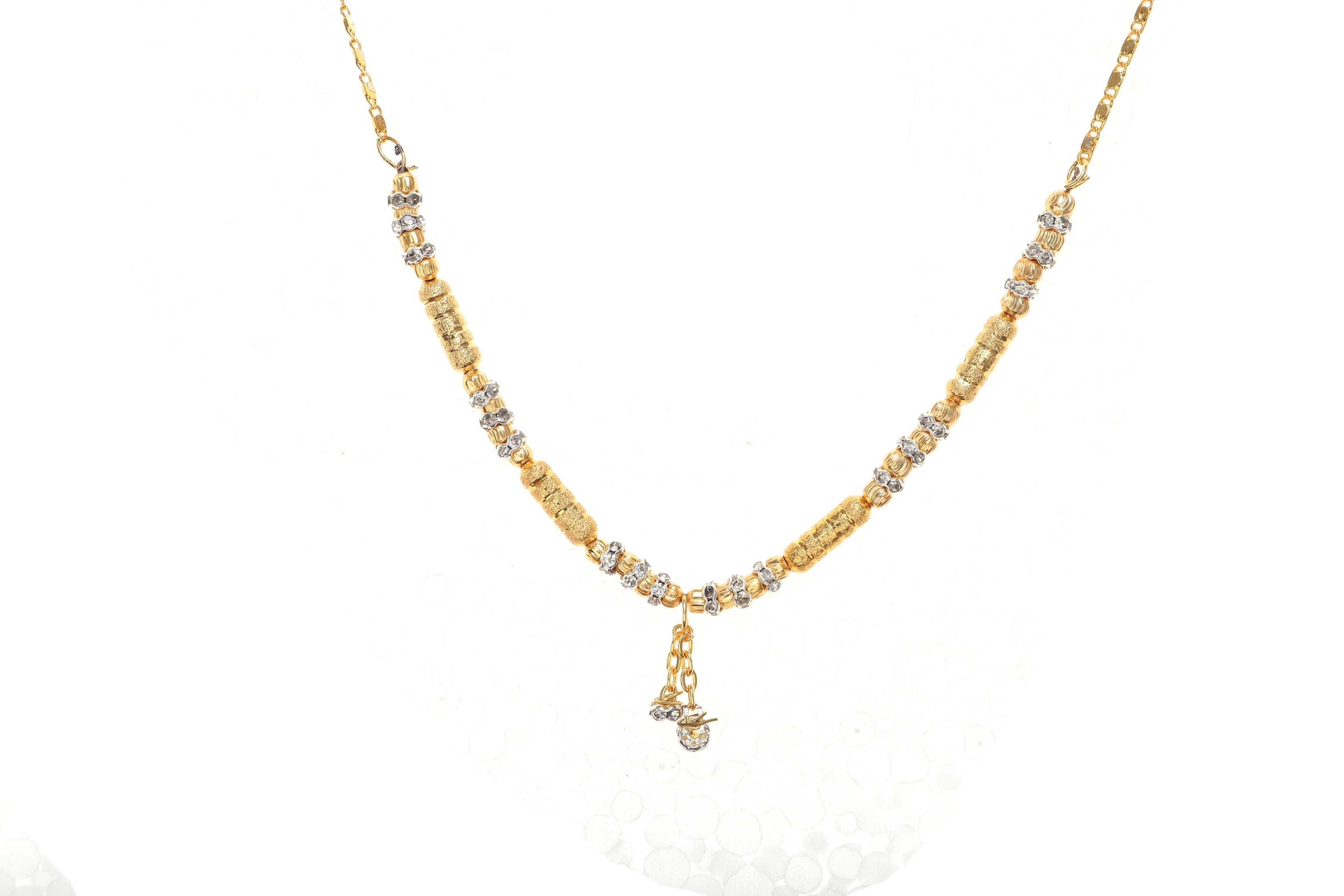 Indian Jewellery from Meira Jewellery:,Trendy Golden Chain Necklace MJ-DOK-HD-07AG