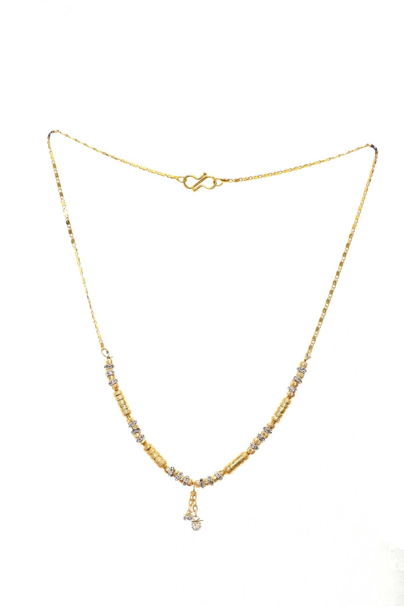 Indian Jewellery from Meira Jewellery:Chain Necklace,Trendy Golden Chain Necklace MJ-DOK-HD-07AG
