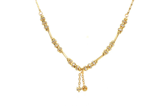 Indian Jewellery from Meira Jewellery:,Trendy Golden Chain Necklace MJ-DOK-HD-09AG