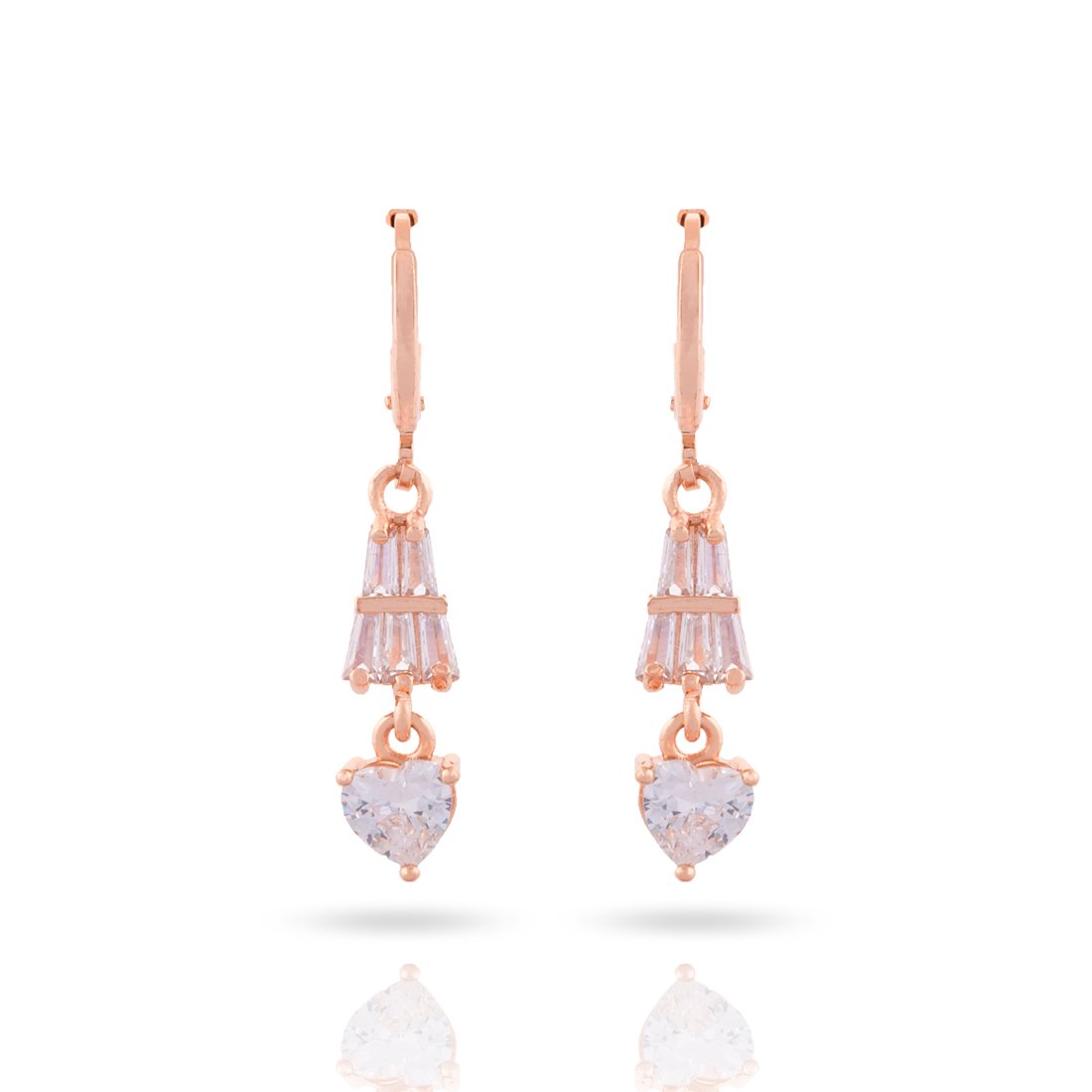 Meira Jewellery Glass Stone Earring with Drop for Women & Girls