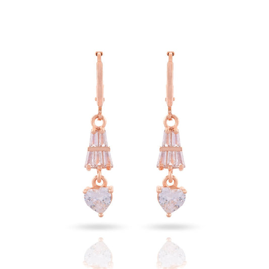 Meira Jewellery Glass Stone Earring with Drop for Women & Girls