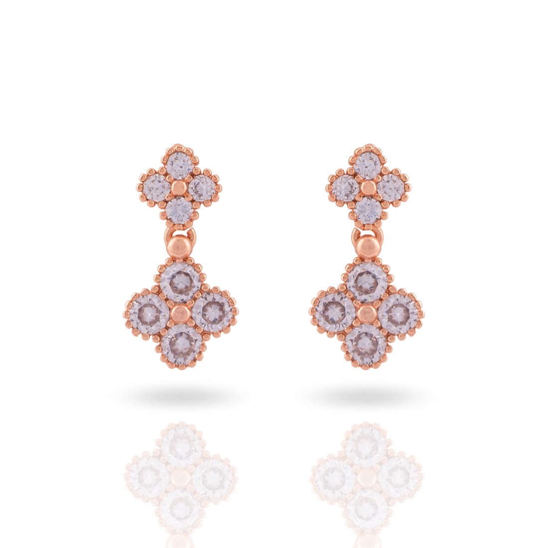 Meira Jewellery AD Studded Cross Earring for Women & Girls