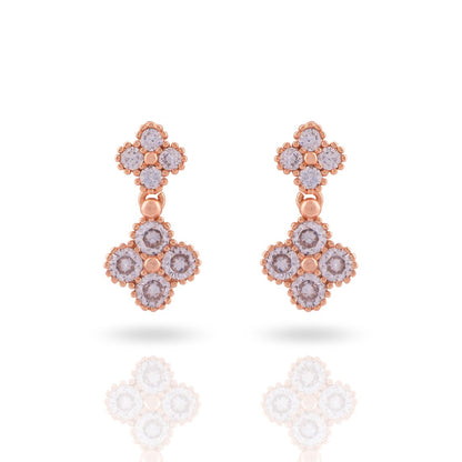 Meira Jewellery AD Studded Cross Earring for Women & Girls