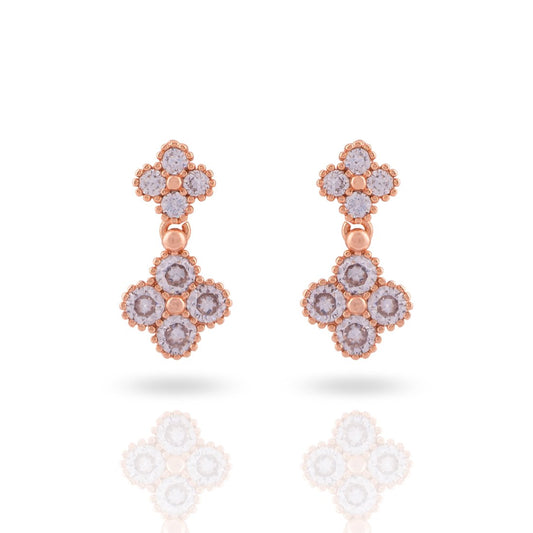 Meira Jewellery AD Studded Cross Earring for Women & Girls