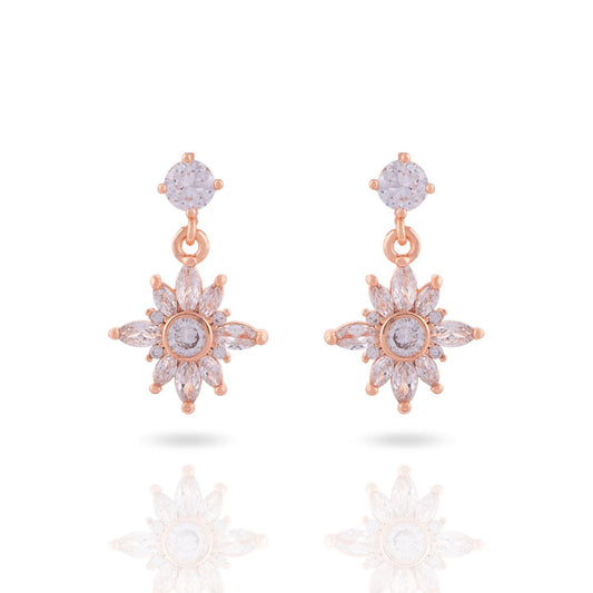 Meira Jewellery CZ Studded Frost Design Dangle and Drop Earring for Women & Girls