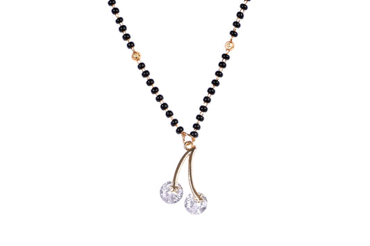 Meira Jewellery CZ studded Mangalsutra Rose Gold Plated