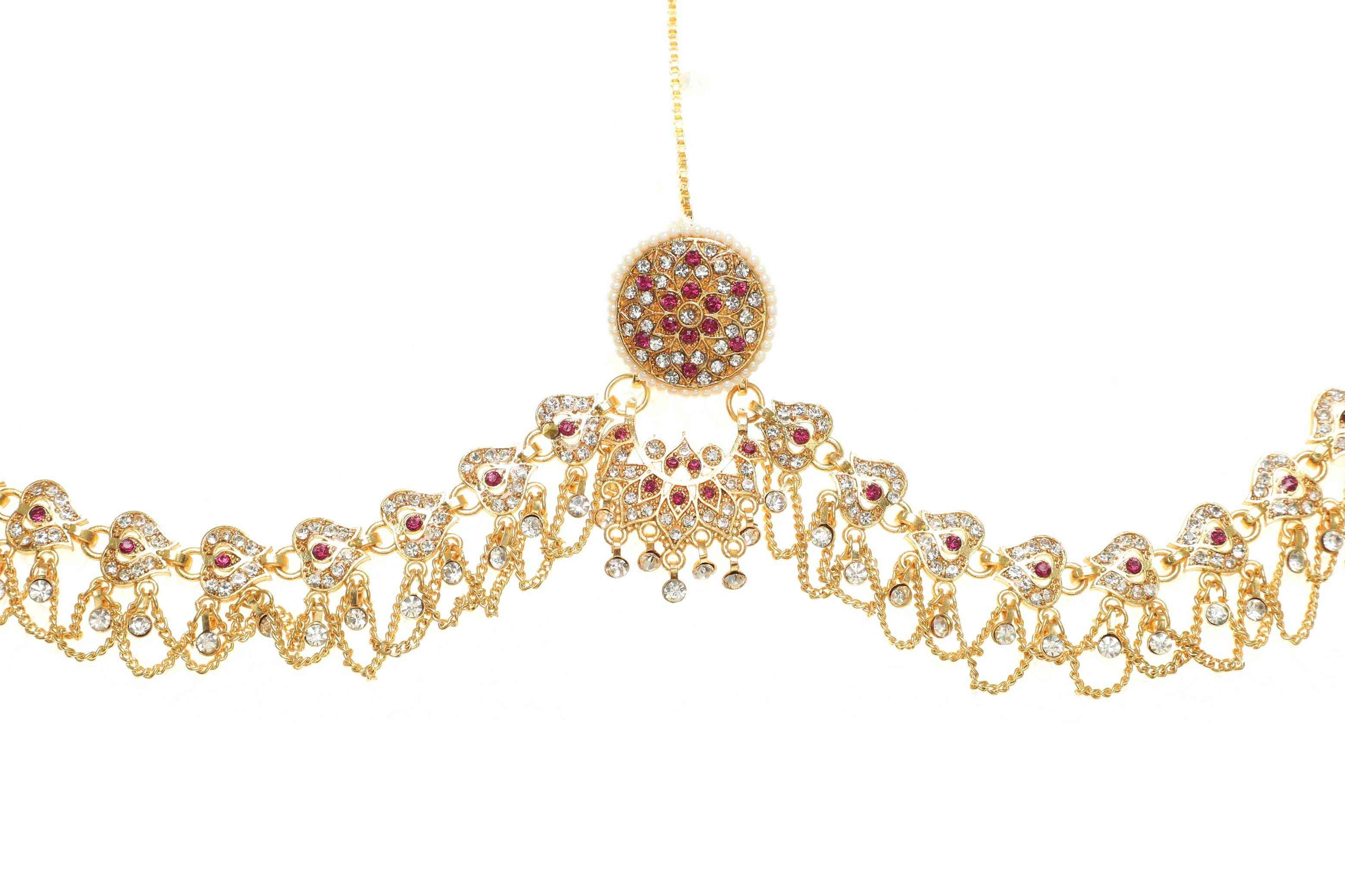 Mar Rakh Di Marwadi Multy colored Gold Plated Rakhdi set with American Diamonds ...