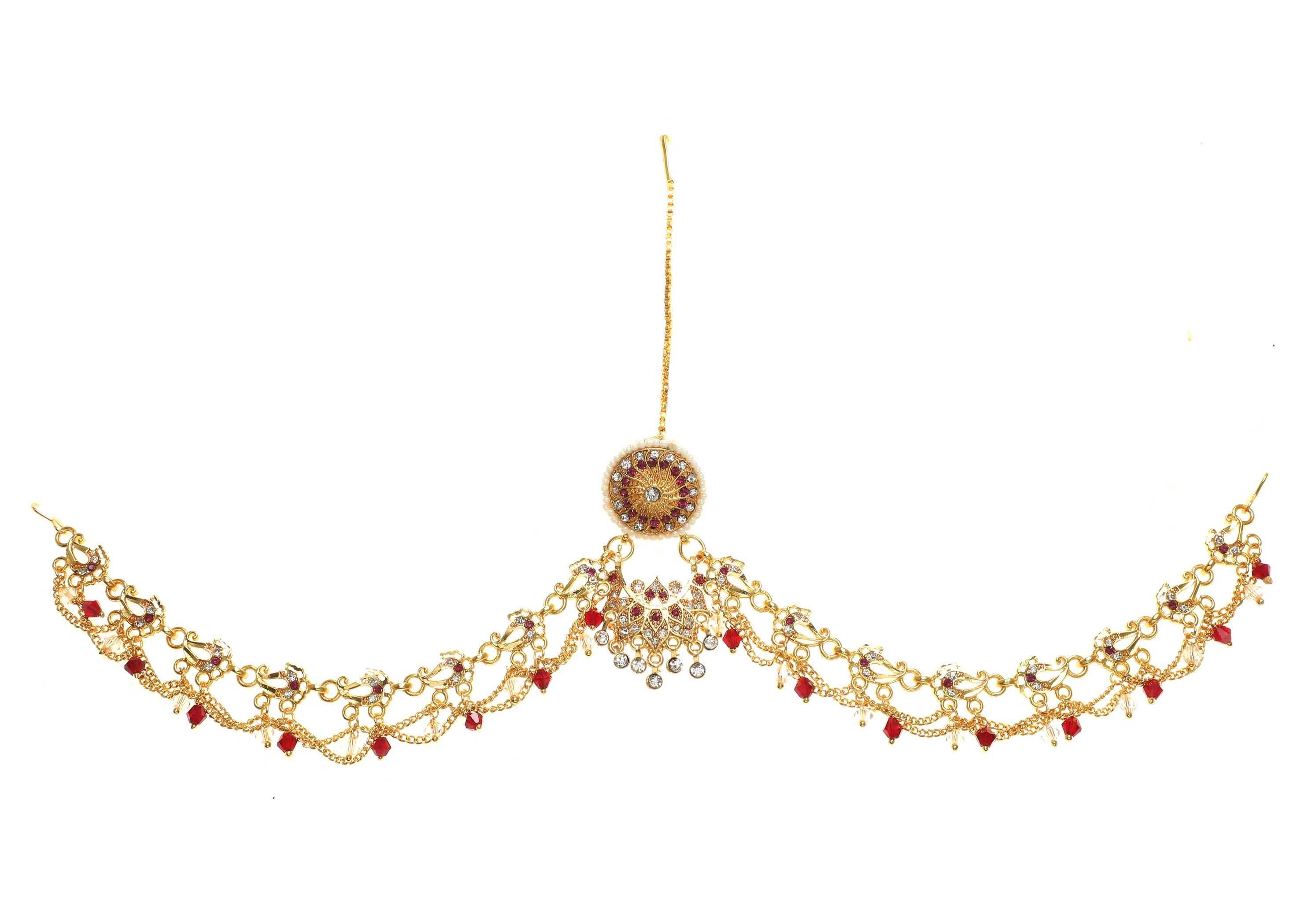 Indian Jewellery from Meira Jewellery:Rajasthani Jewellery,Rajputi Gold Plated Rakhdi With Multy Colored Latkan