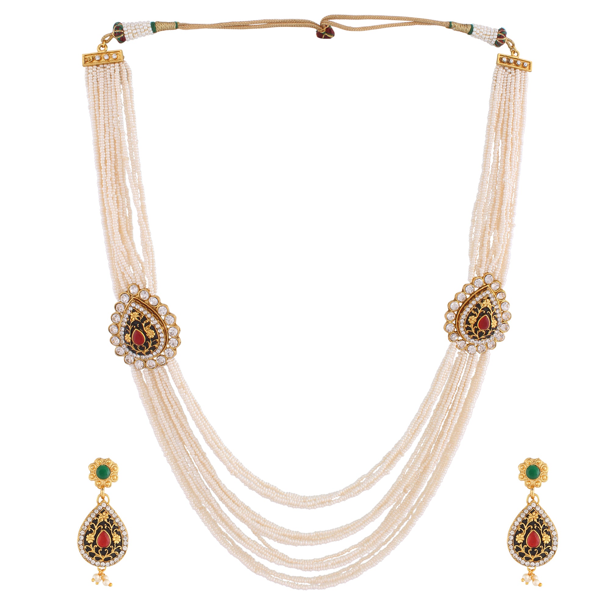 PEARL SET WITH MATCHING EARRING FOR WOMEN