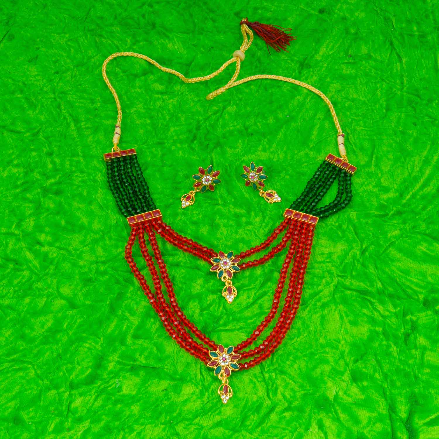 Royal Rajputi Moti Choker Chik Set