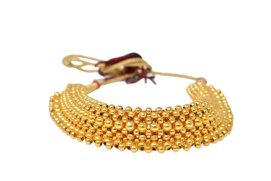 Golden Marathi Thusi Stylish Necklace n Chain jewellery set