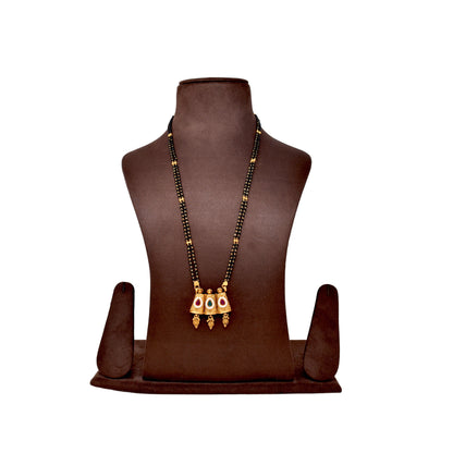 Gold Plated Mangalsutra with Golden and Black beads exclusively for Indian women.