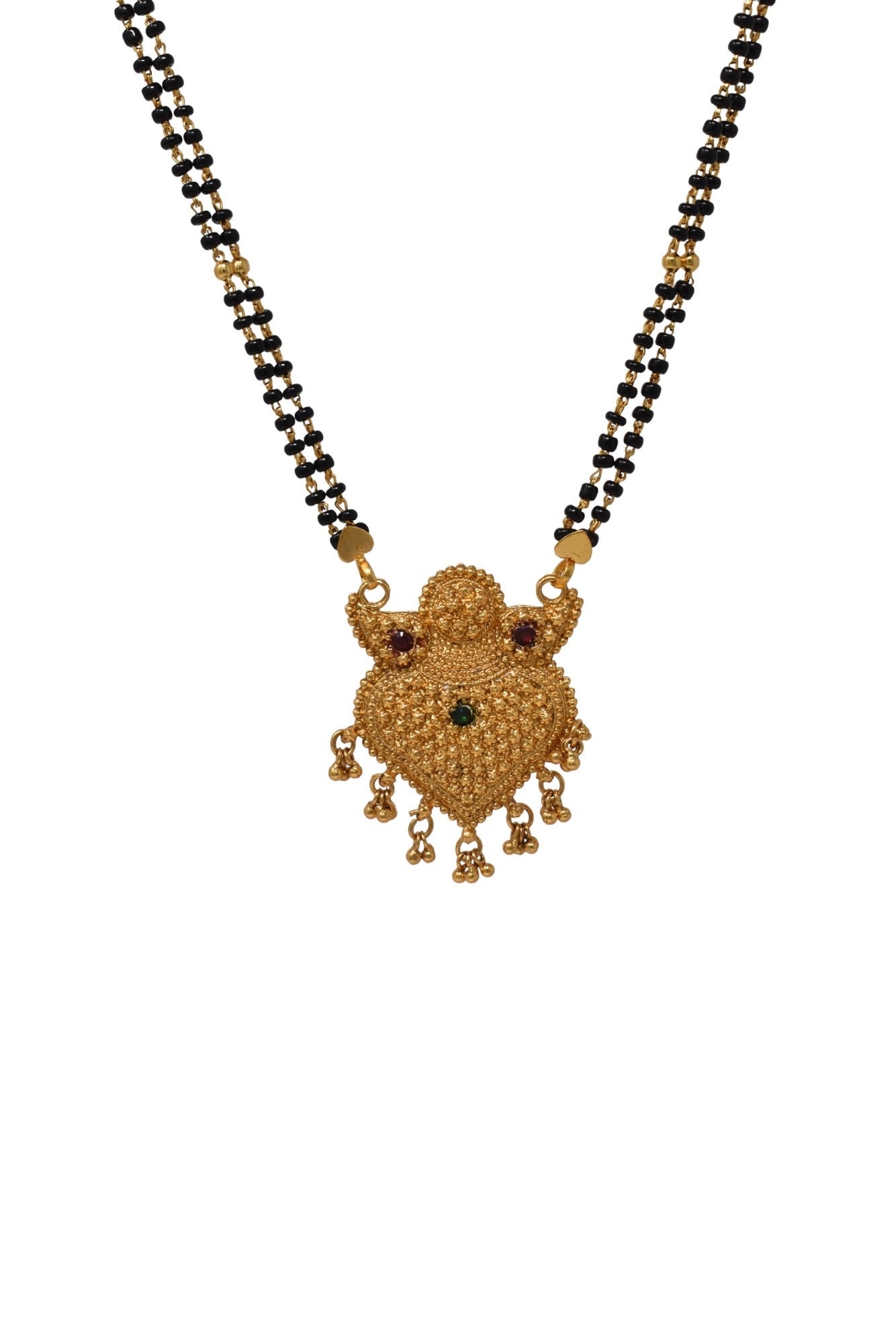 Gold Plated Mangalsutra with Golden and Black beads exclusively for Indian women.