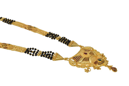 Gold Plated Mangalsutra with Golden and Black beads exclusively for Indian women.