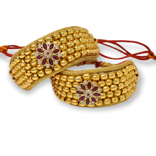 Traditional American Diamond studded Punsi/ Pocchi Hand Bracelet