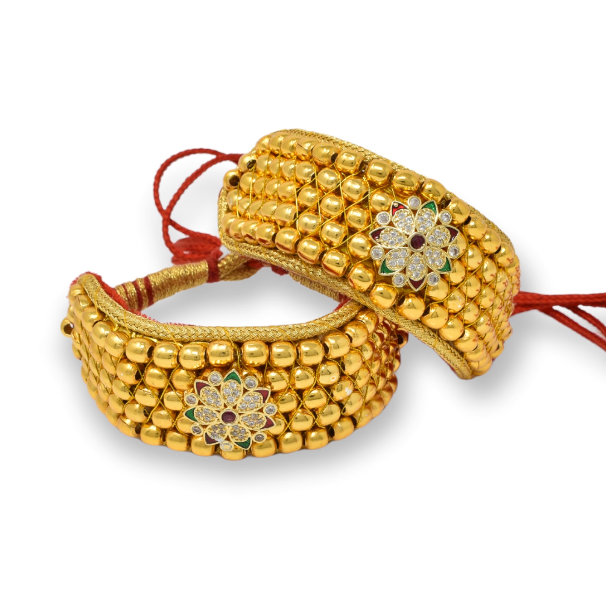 Traditional American Diamond studded Punsi/ Pocchi Hand Bracelet