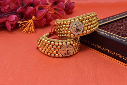 Traditional American Diamond studded Punsi/ Pocchi Hand Bracelet