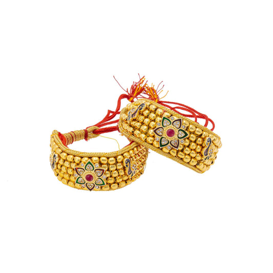 Traditional American Diamond studded Punsi/ Pocchi Hand Bracelet