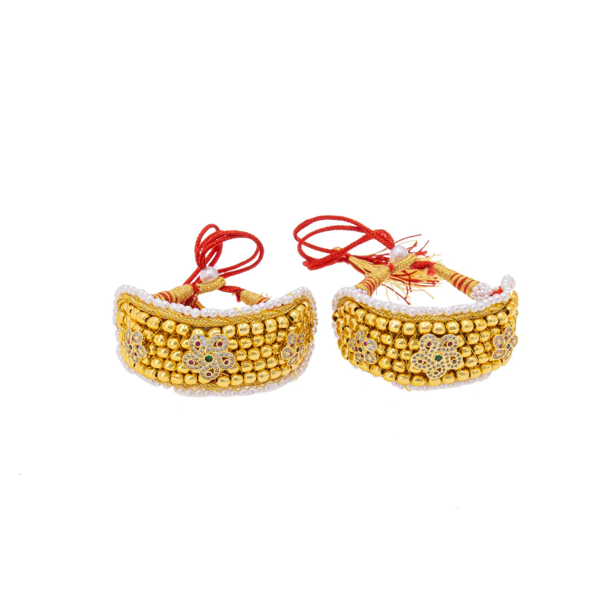 Traditional American Diamond studded Punsi/ Pocchi Hand Bracelet